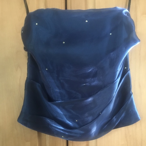 Blue chiffon 3 piece long gown from Gemini. - Picture 2 of 5